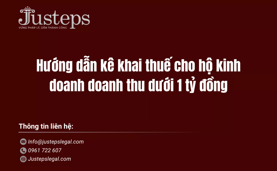 Hướng dẫn kê khai thuế cho hộ kinh doanh doanh thu dưới 1 tỷ đồng