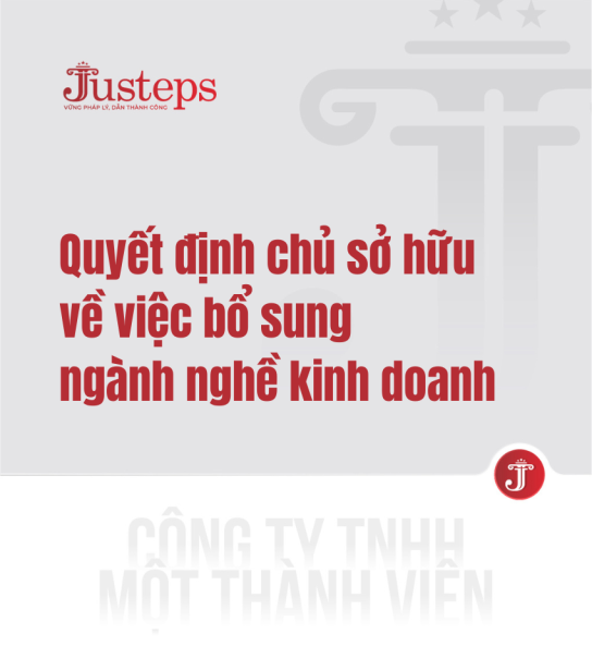 Quyết định chủ sở hữu về việc bổ sung ngành nghề kinh doanh