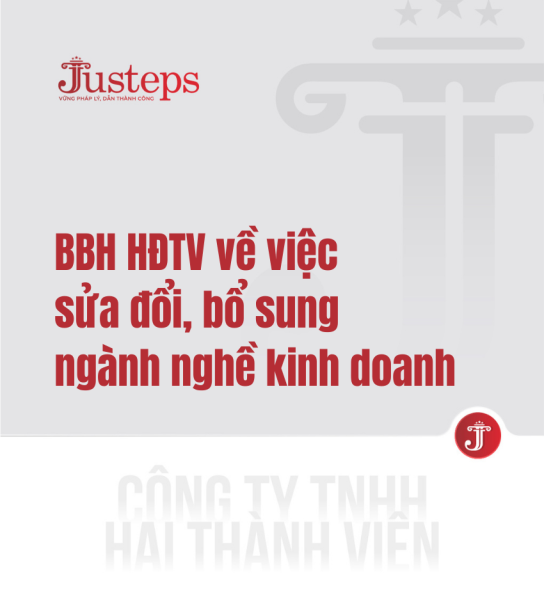 Biên bản họp HĐTV về việc bổ sung ngành nghề kinh doanh