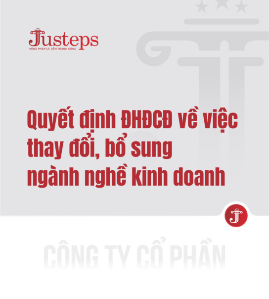 Quyết định ĐHĐCĐ về việc thay đổi, bổ sung ngành nghề kinh doanh