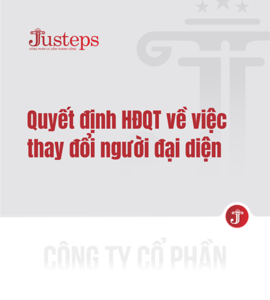 Quyết định HĐQT về việc thay đổi người đại diện theo pháp luật
