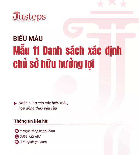 Mẫu 11 Danh sách xác định chủ sở hữu hưởng lợi