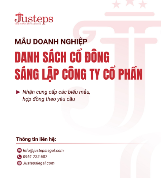 Mẫu 07. Danh sách cổ đông sáng lập Công ty cổ phần