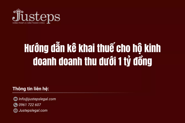 Hướng dẫn kê khai thuế cho hộ kinh doanh doanh thu dưới 1 tỷ đồng